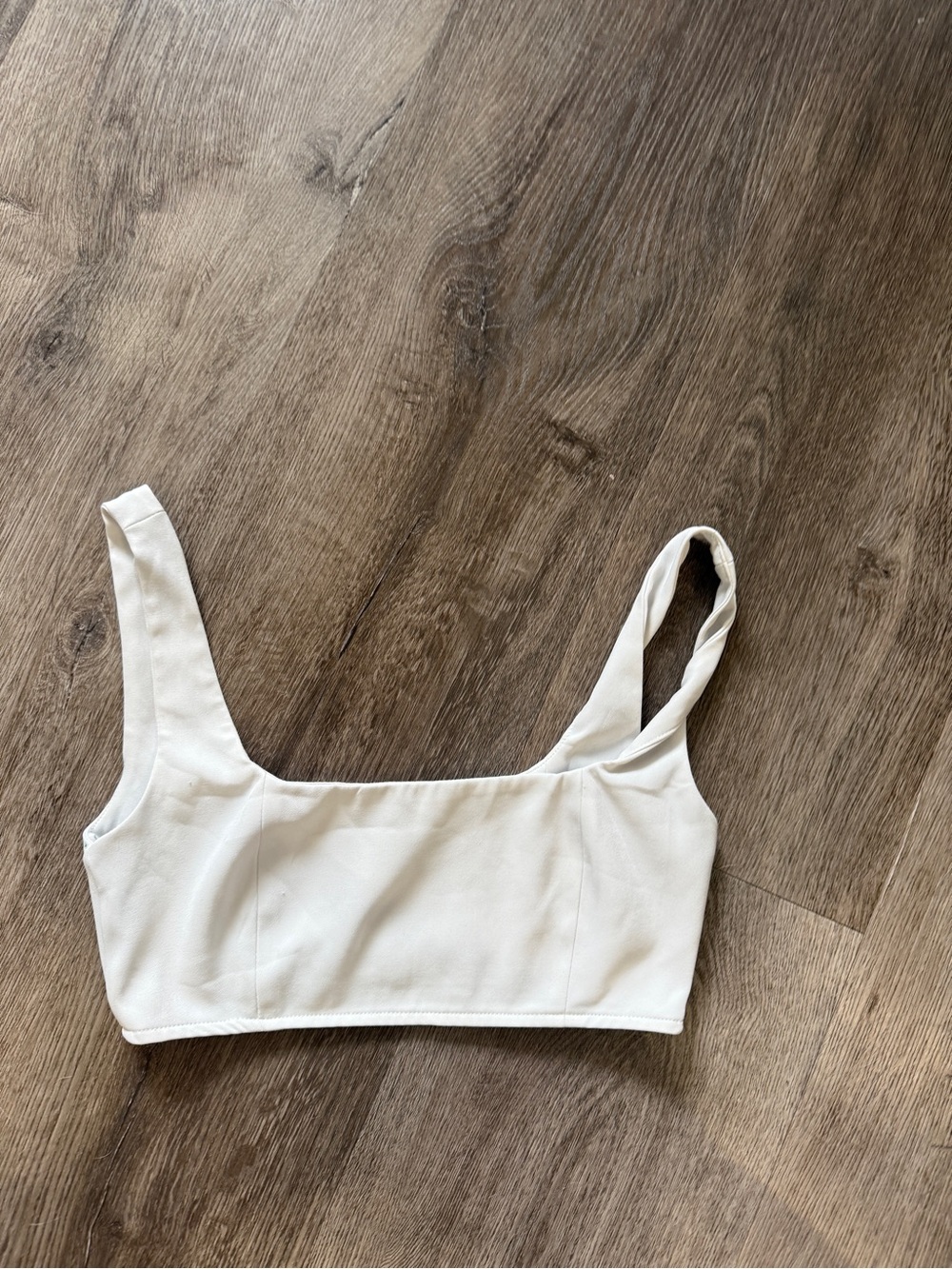 Princess Polly white Square-Neck Crop Top